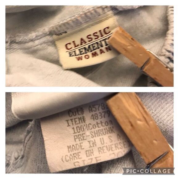 OOAK Classic Element Woman Upcycled Floral Patch Baggy Jeans Sz 20 - Picture 13 of 16